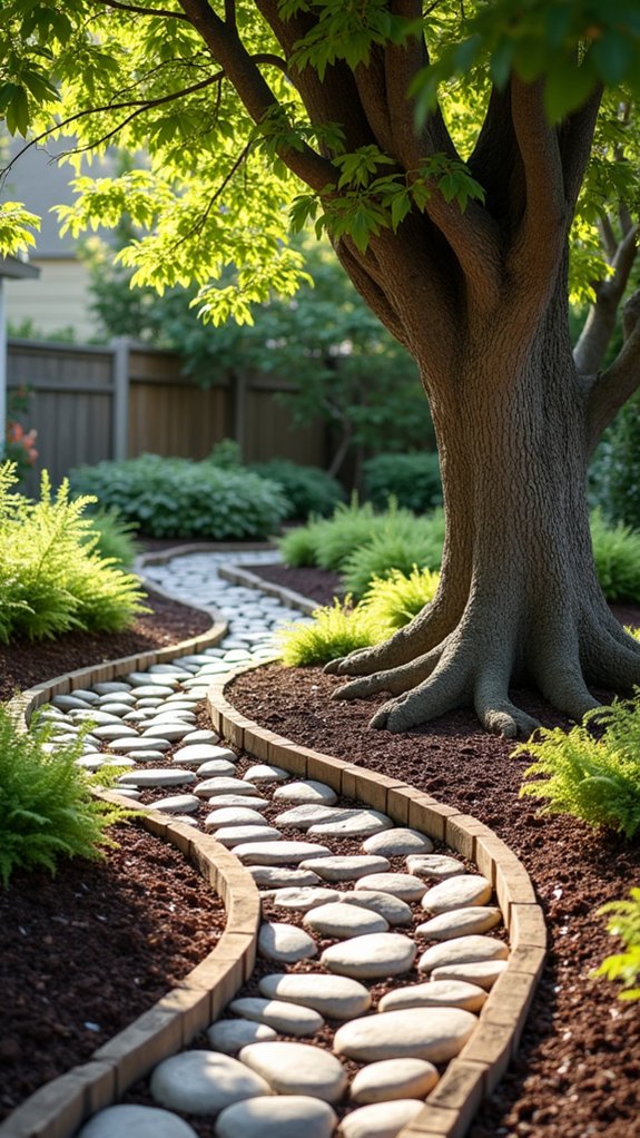 dry riverbed garden design