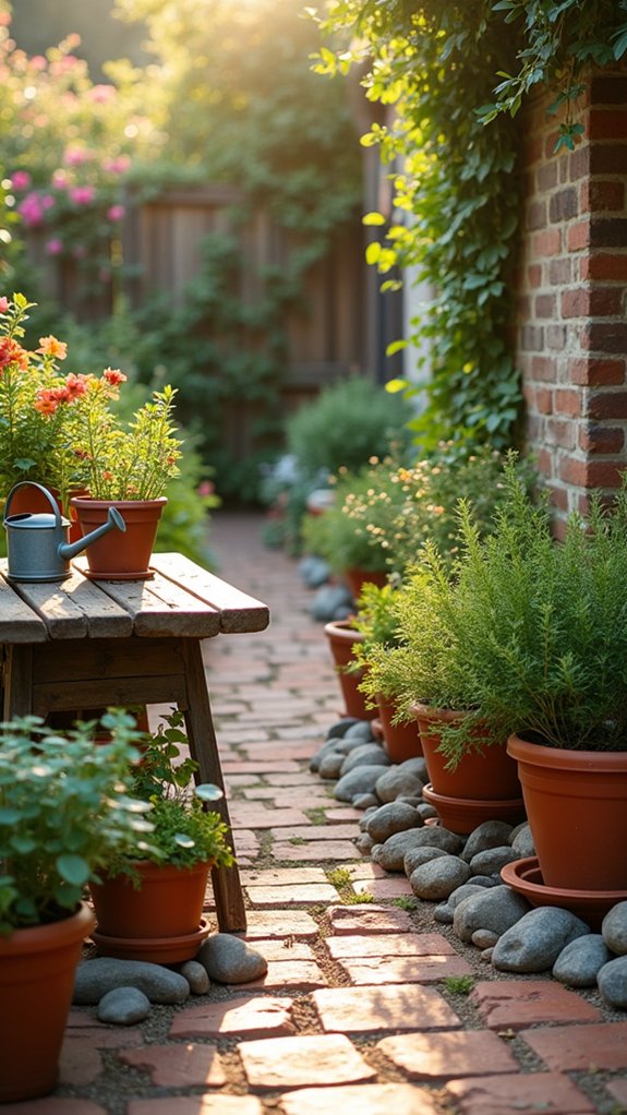elegant drainage with rocks