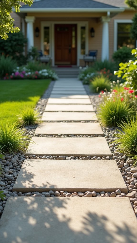 elegant paver stone pathway design