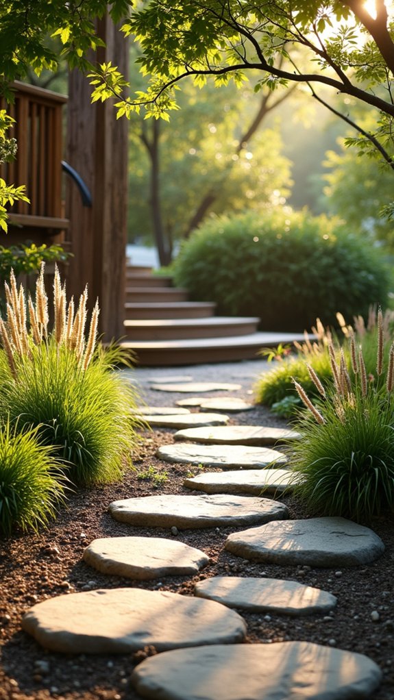 elegant river rock pathways