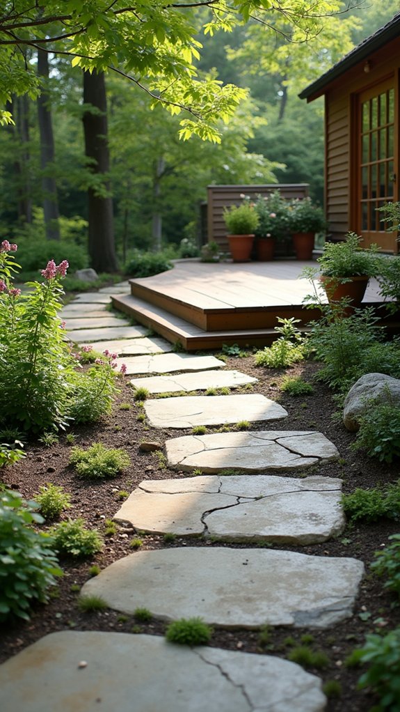 elegant stone pathway serenity