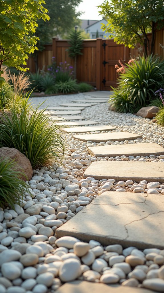 elegant white river rocks