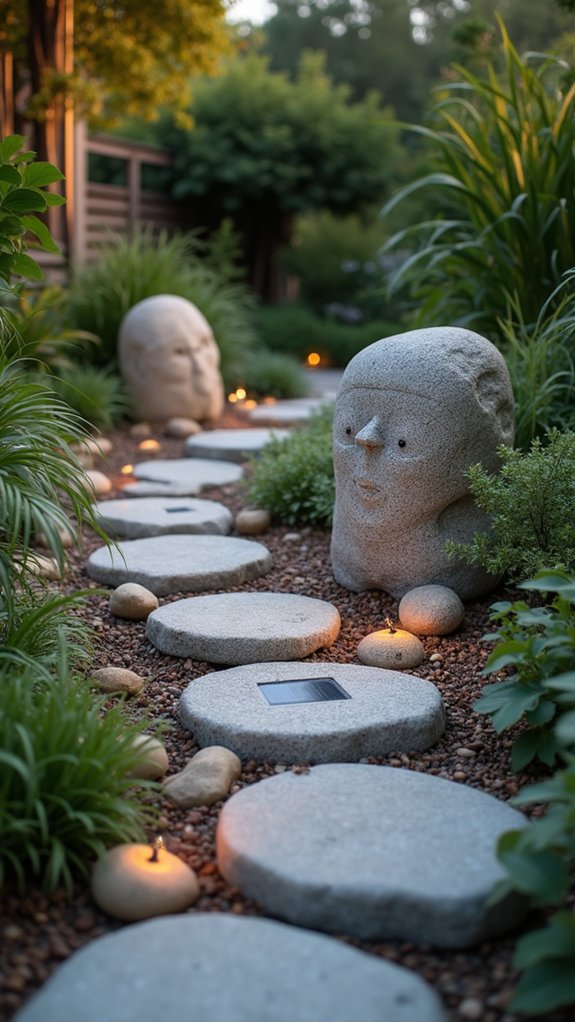 enchanting illuminated rock sculptures