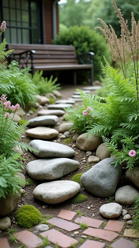 enchanting river rock arrangements
