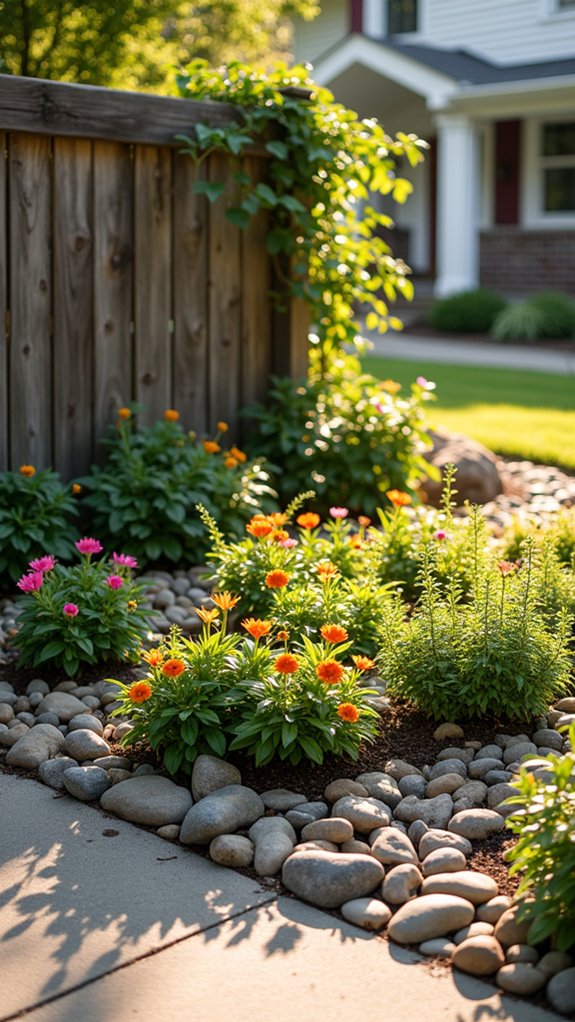 enhancing garden with borders