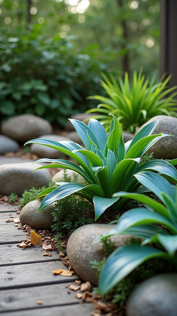 enhancing gardens with river rock