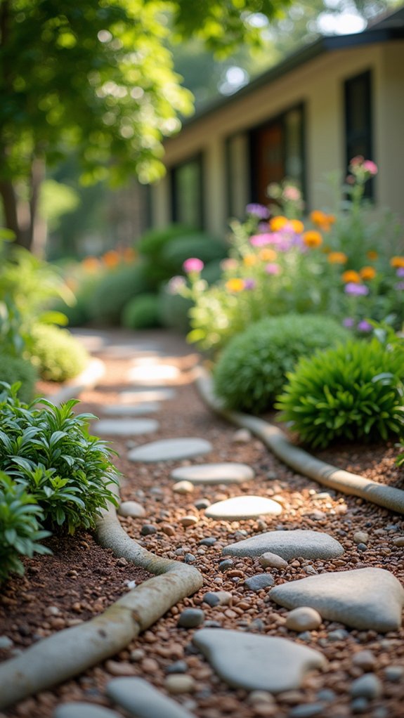 enhancing gardens with rock mulch