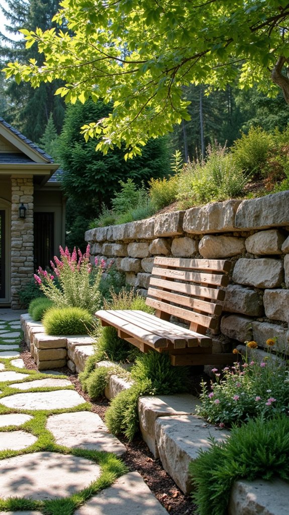 enhancing retaining wall aesthetics