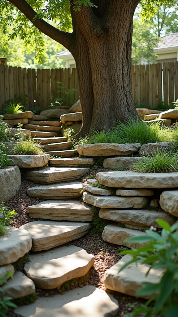 functional layered rock landscaping