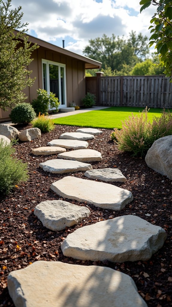 geometric river rock arrangements