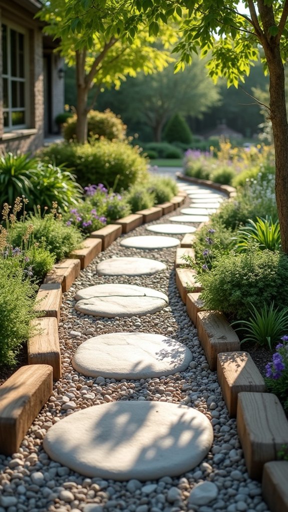 geometric rock pathway design