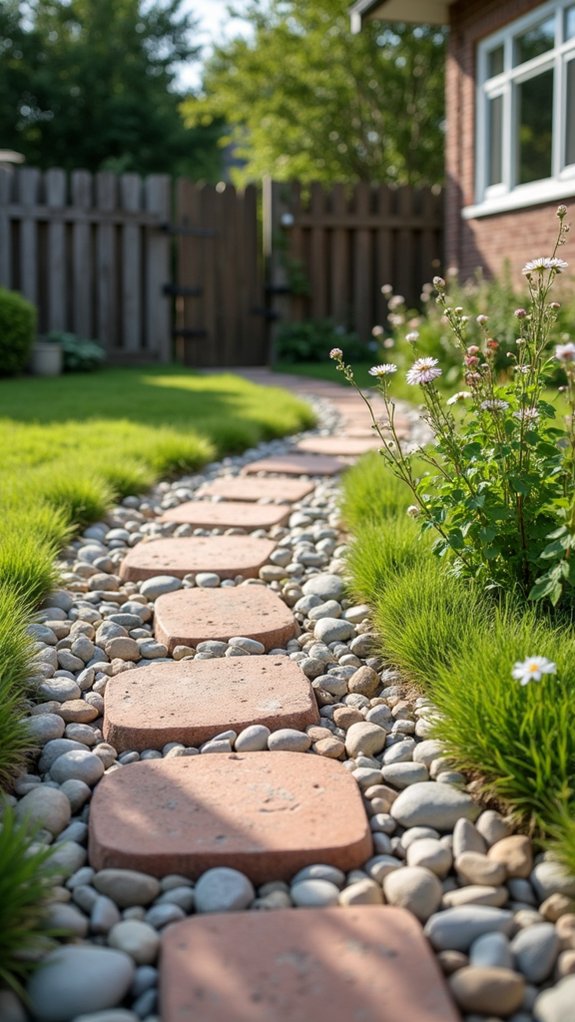 inviting driveway rock edging