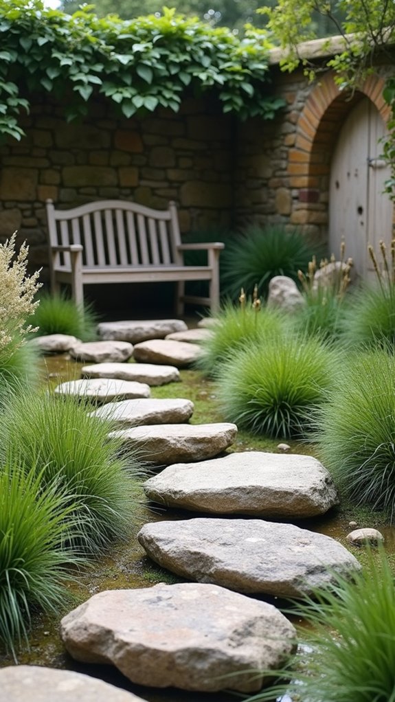layered stone garden sculpture