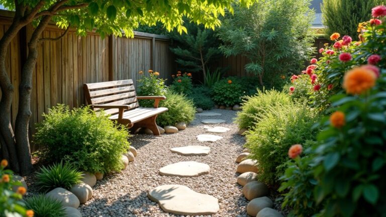 lush year round river rock landscaping