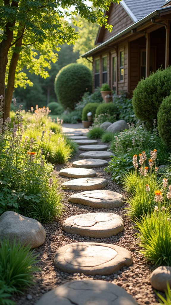 meandering natural stone path