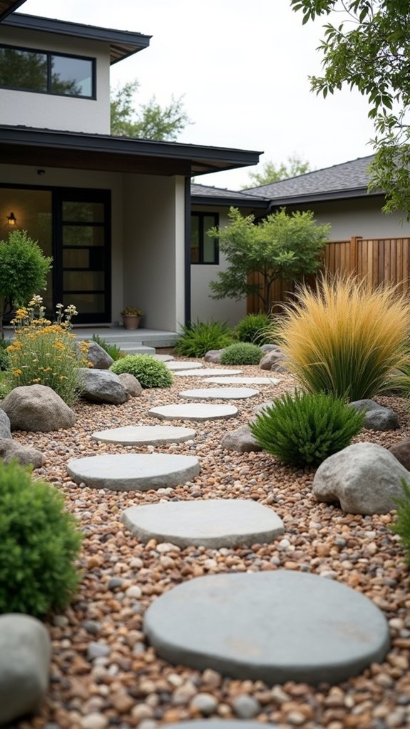 minimalist river rock accents