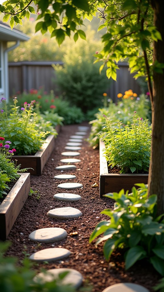 mulch borders enhance gardens