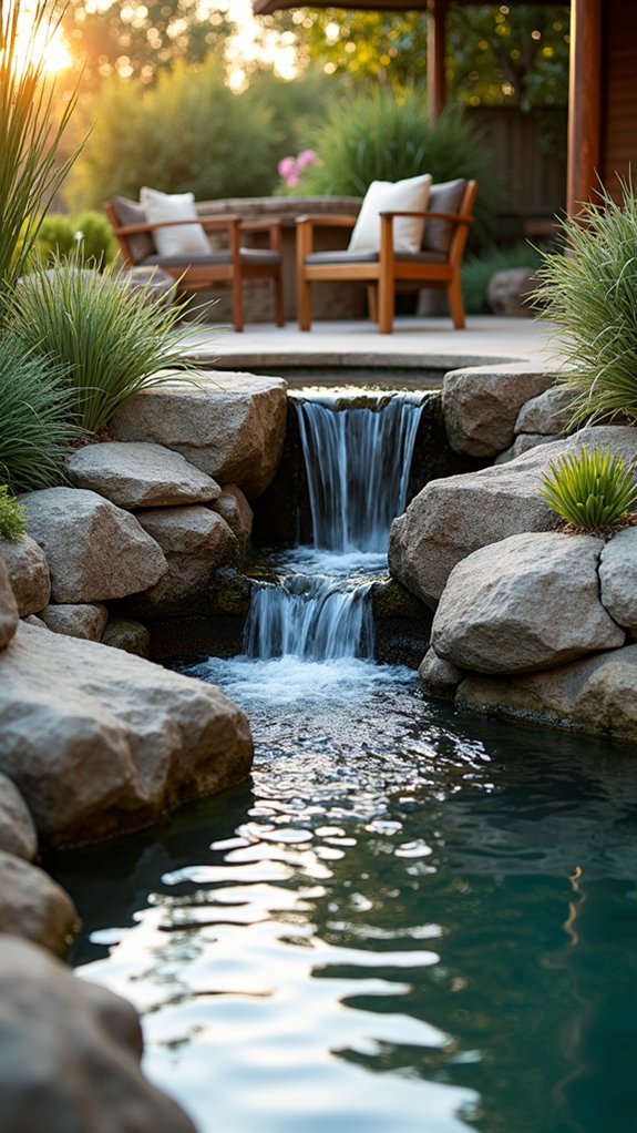natural cascading waterfall oasis