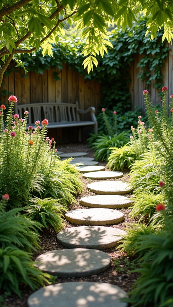 natural charming garden pathways