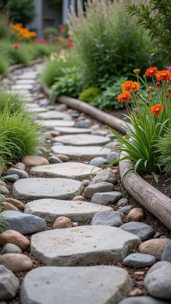 natural elegance with river rock