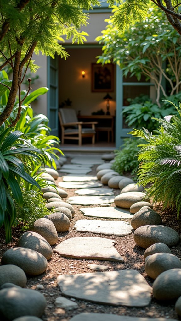 natural elegance with river rocks