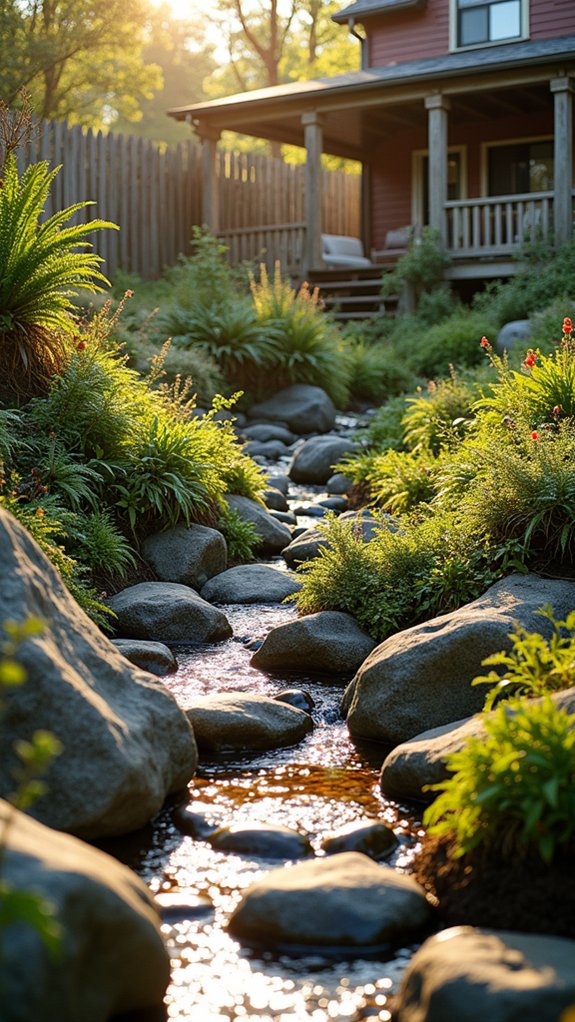 natural habitat with river rocks