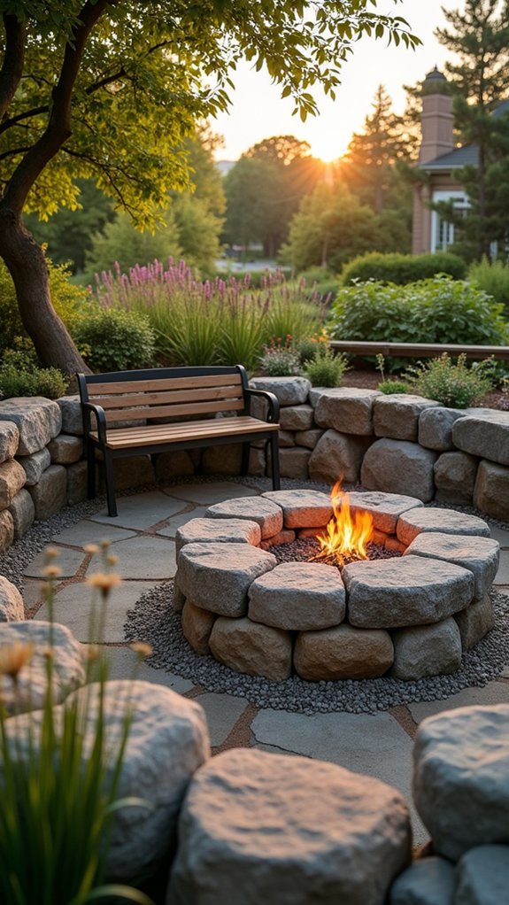 natural privacy with stones