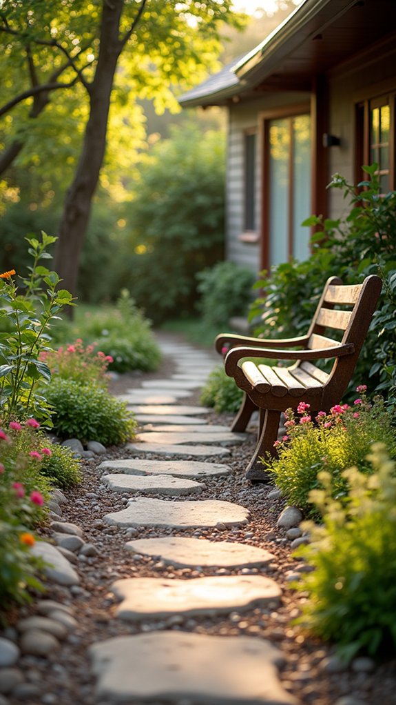 natural river rock border