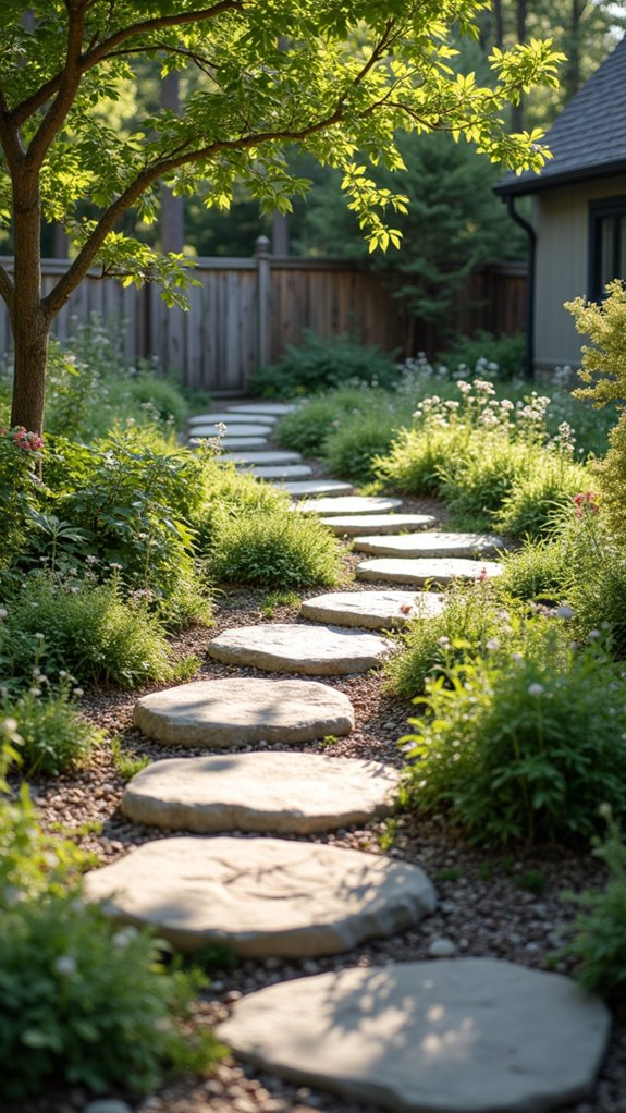 natural river rock walkway