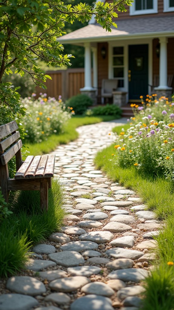 natural rustic stone pathways