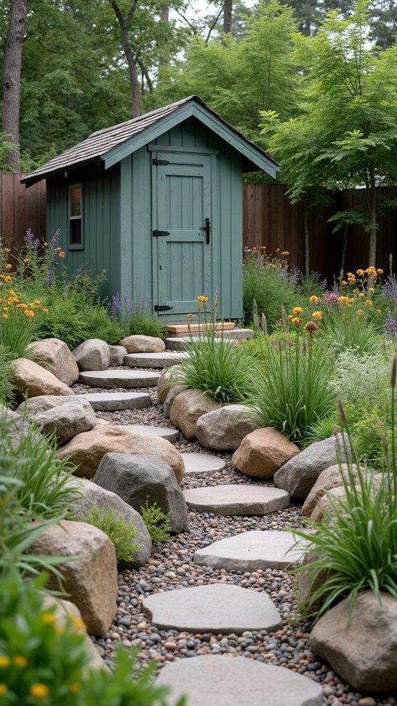 natural stone garden support