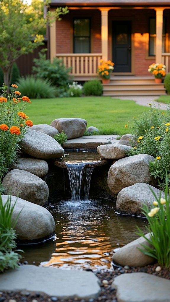 natural stone water feature