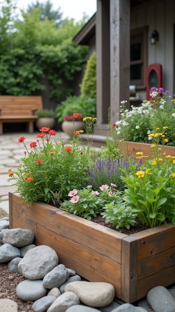 natural texture for planter boxes