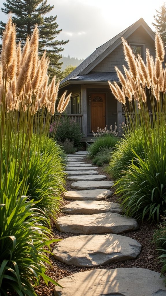 ornamental grasses create focal points