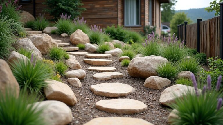 22 Peaceful River Rock Landscaping for Hillsides That Add Natural Flow peaceful hillside rock landscaping