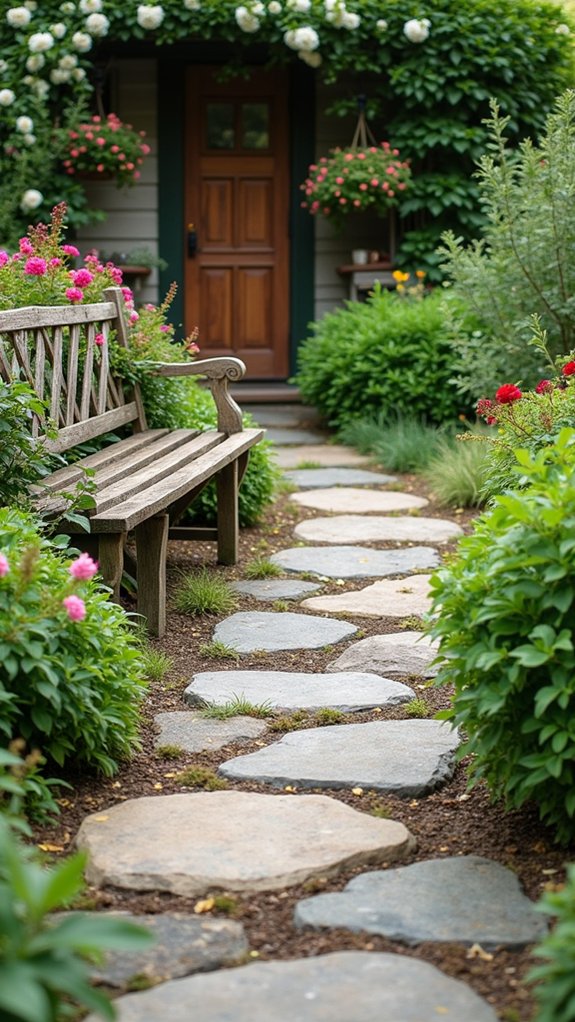personalized river rock pathway