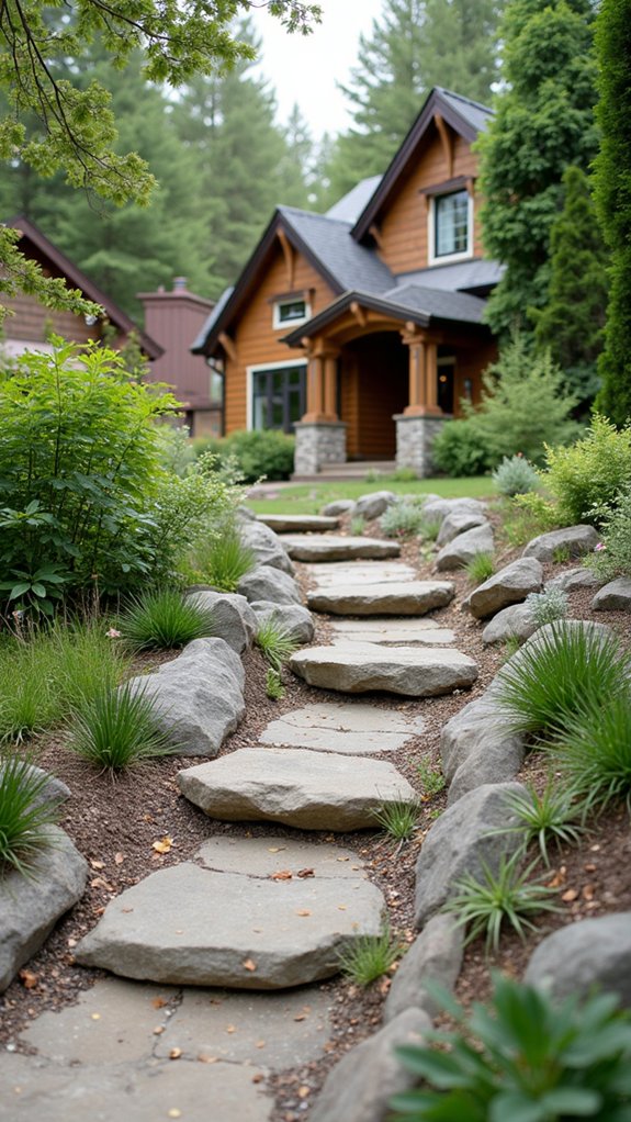 river rock driveway enhancement