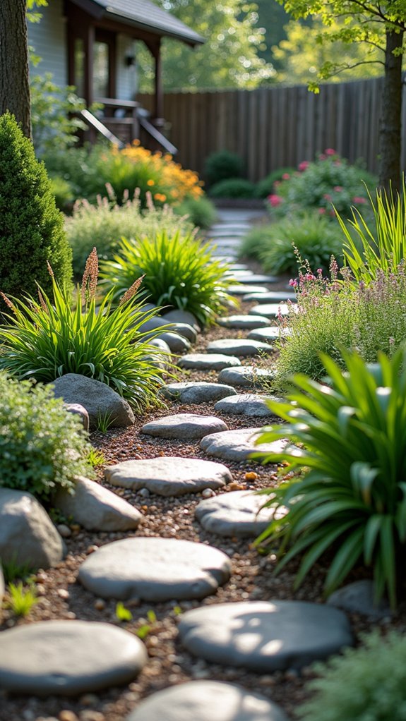 river rock garden borders