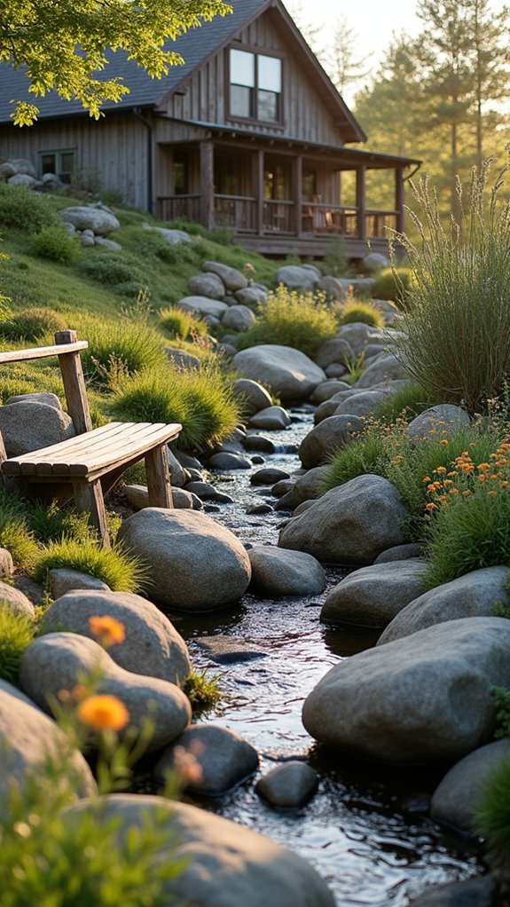 river rock garden design