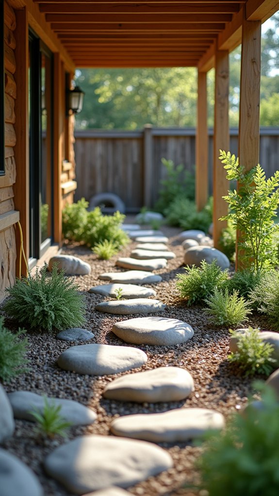 river rock garden transformation
