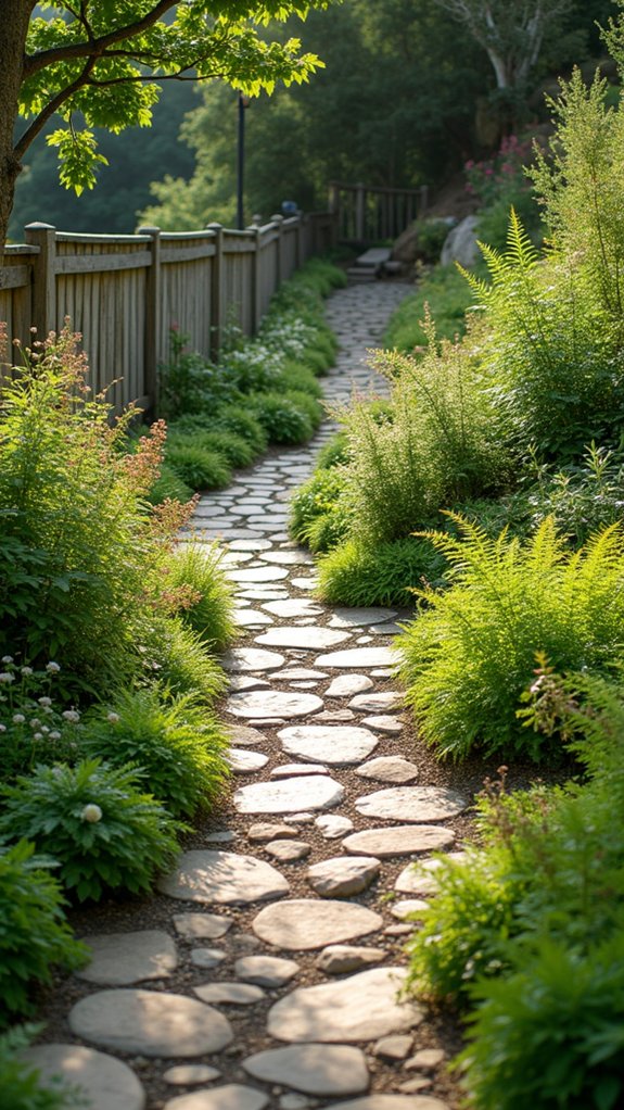 river rock pathway design