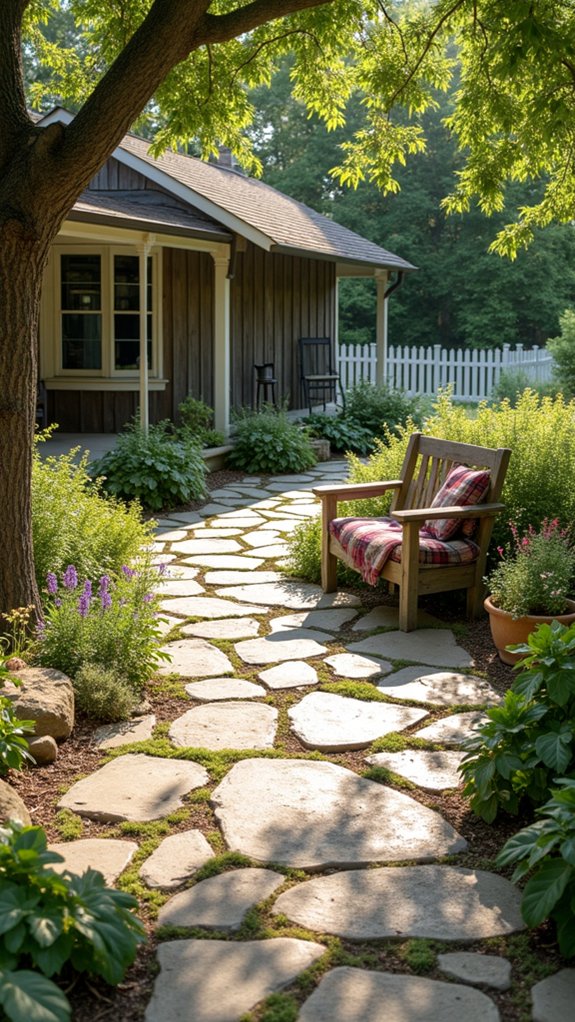 river rock patio design
