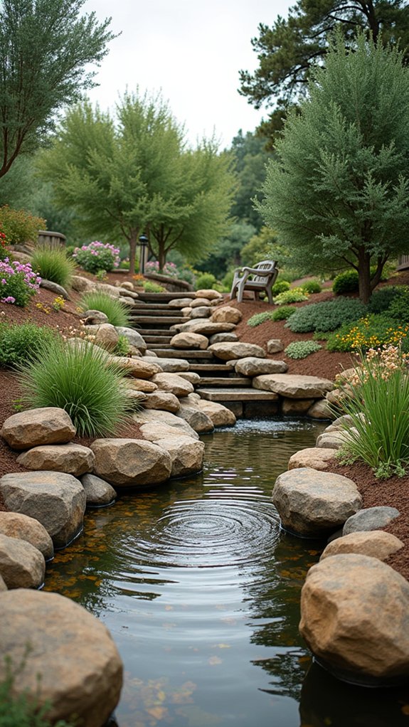 river rock pond surrounds