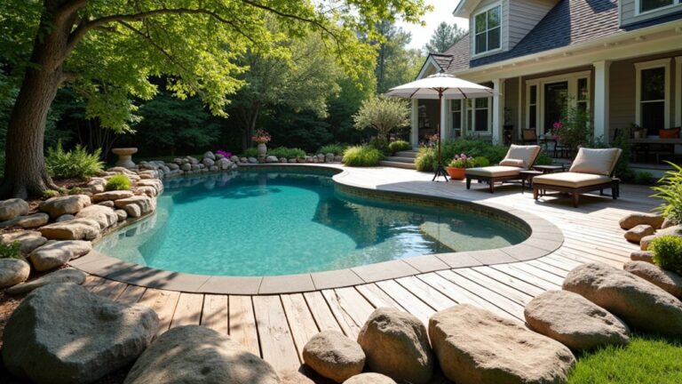 25 Refreshing River Rock Landscaping Around Pools That Feel Like a Retreat river rock pool landscaping