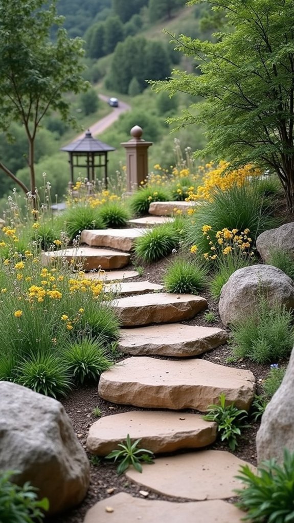 river rock retaining wall