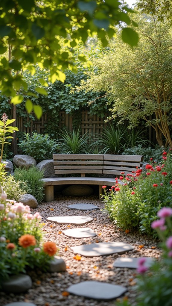 river rock seating arrangement