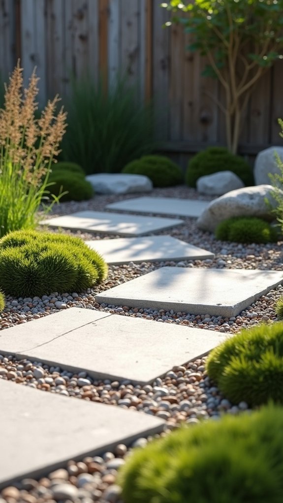 river rocks and pavers