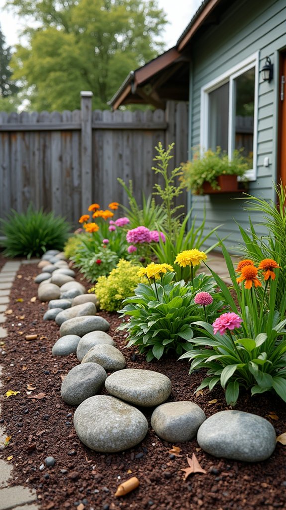 river rocks enhance gardens
