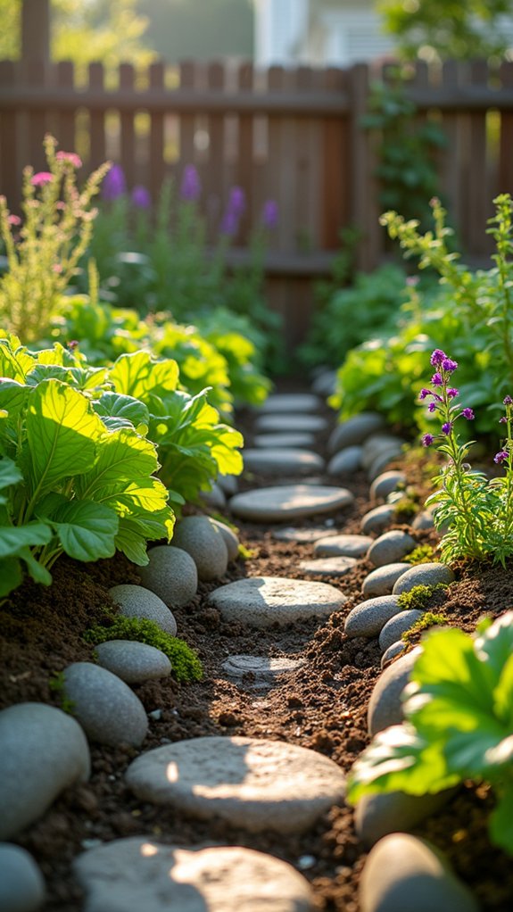 river rocks enhance gardens