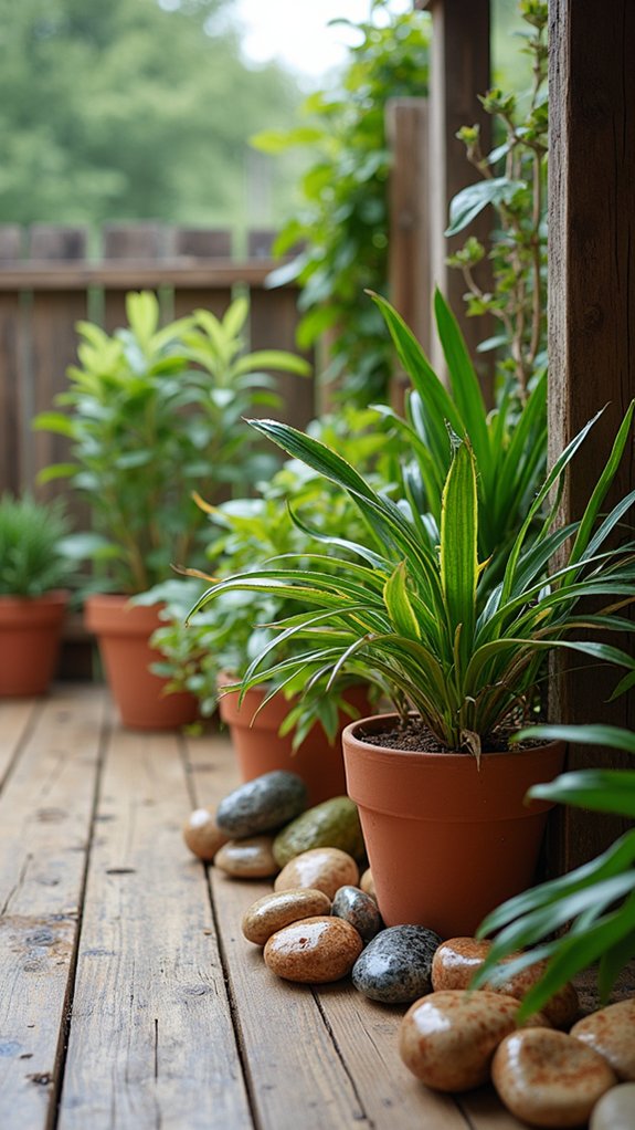river rocks enhance gardens